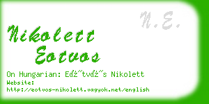 nikolett eotvos business card